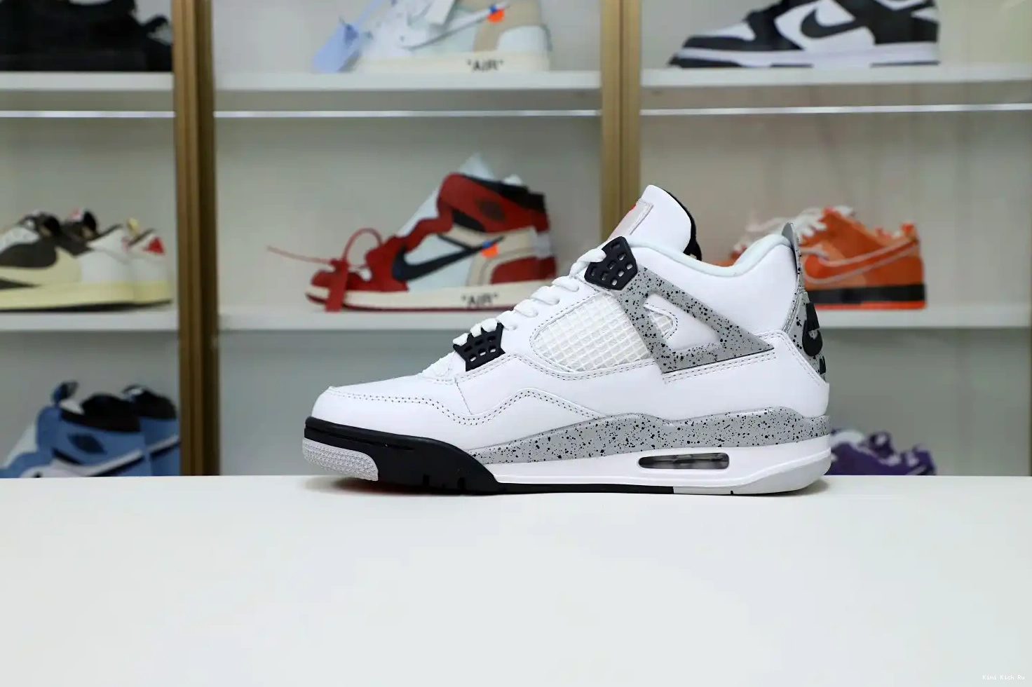 Kimikick 4 White Retro Air Cement Jordan 0728